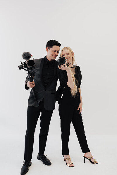 Jessica and Corey with their cameras